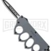 Atomic 1918 Gray OTF Automatic Knuckle Knife - Dagger Two-Tone