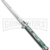 AGA Campolin 11" 2017 Italian Picklock Abalone Automatic Knife - Bayonet -Grindworx AGA Campolin 11in Picklock Italian Stiletto Abalone Satin BHQ 78223 jr 2 large