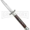 AGA Campolin 13" Stiletto Swinguard Cocobolo Wood Automatic Knife - Bayonet -Grindworx AGA Campolin 13in Swingaurd Auto Cocobolo Satin Bayo BHQ 77551 jr large