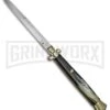 A.G.A. Campolin 18" Brazilian Horn/Brass Italian Stiletto Auto Knife - Bayonet 2 A.G.A. Campolin 18" Brazilian Horn/Brass Italian Stiletto Auto Knife - Bayonet -Grindworx AGA Campolin 18in Stiletto Bayo Brazilian Horn Brass BP 19243 jr large