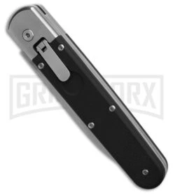 AGA Campolin Baron Black G-10 Automatic Knife - Stonewash Plain -Grindworx AGA Campolin Baron Black G10 Automatic Knife Stonewash Plain GX 41409 td spine large