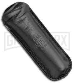 AGA Campolin Baron Dark Horn Automatic Knife - Satin Plain -Grindworx AGA Campolin LL Auto Dark Horn Satin BHQ 117069 jr sheath large