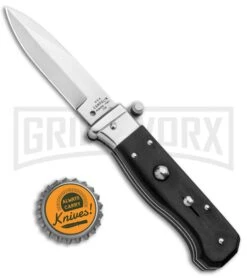 AGA Campolin Piccolo Ebony Italian Automatic Knife - Satin Plain 9 AGA Campolin Piccolo Ebony Italian Automatic Knife - Satin Plain -Grindworx AGA Campolin Piccolo Italian Stiletto Auto Ebony Satin BHQ 92722 jr bottlecap large