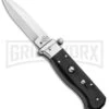 AGA Campolin Piccolo Ebony Italian Automatic Knife - Satin Plain