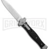 AGA Campolin Zero Carbon Fiber Leverlock Automatic Knife - Bayo Satin Plain -Grindworx AGA Campolin Zero CF LL Bayo BP 30461 jr large