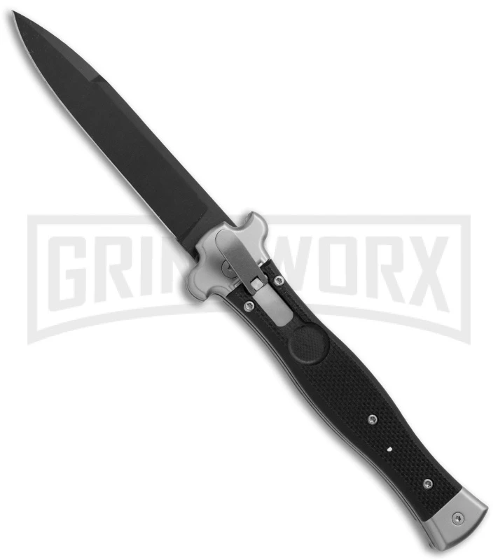 AGA Campolin Zero Black G-10 Leverlock Automatic Knife - Bayonet Black Plain 3 AGA Campolin Zero Black G-10 Leverlock Automatic Knife - Bayonet Black Plain