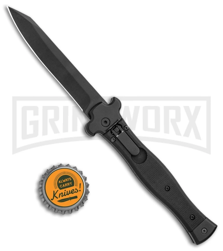 AGA Campolin Zero SWAT G-10 Leverlock Automatic Knife - Reverse Tanto Black 6 AGA Campolin Zero SWAT G-10 Leverlock Automatic Knife - Reverse Tanto Black - Image 4