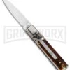 AGA 6" Mini Classic Lever Lock Stag Automatic Knife - Satin Plain 2 AGA 6" Mini Classic Lever Lock Stag Automatic Knife - Satin Plain -Grindworx AGA Classic 6in LL Auto Italian Stag Satin GX 36958 jr large