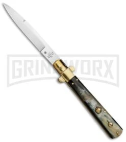 AGA Campolin 11" Frosolone Brazilian Horn/Brass Stiletto Automatic - Bayonet