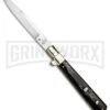 AGA Campolin 11" Frosolone Brazilian Horn Stiletto Automatic Knife - Bayonet -Grindworx AGA Frosolone Brazilian Nickel 11in Bayo BP 29291 jr large