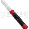 AKC 007 Concord Red/Black OTF Automatic Knife - Dagger Satin -Grindworx AKC 007 Concord OTF Red Satin Dagger GX 30498 jr large