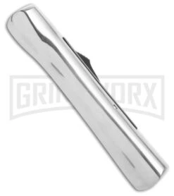 AKC Concord Polish/Black OTF Automatic Knife - Satin Plain -Grindworx AKC Concord Polish Black OTF Automatic Knife Satin Plain GX 41618 hd side large