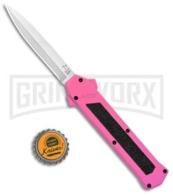 AKC F-16 Pink D/A OTF Automatic Knife - Bayonet Satin Plain 9 AKC F-16 Pink D/A OTF Automatic Knife - Bayonet Satin Plain -Grindworx AKC F 16 Pink DA OTF Auto Bayo Satin GX 37618 jr bottlecap large