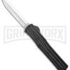 AKC F-20 Black D/A OTF Automatic Knife - Dagger Satin Plain 1 AKC F-20 Black D/A OTF Automatic Knife - Dagger Satin Plain -Grindworx AKC F 20 DA Dagger OTF Auto Black CF Satin BHQ 141100 jr large