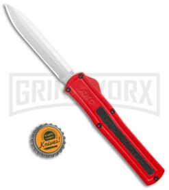 AKC F-20 Red D/A OTF Automatic Knife - Satin Plain 9 AKC F-20 Red D/A OTF Automatic Knife - Satin Plain -Grindworx AKC F 20 DA Dagger OTF Auto Red Satin BHQ 140483 jr bottlecap large