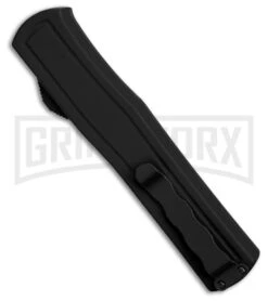 AKC F-20 D/A Dagger Black Aluminum OTF Automatic Knife - Two Tone Plain 8 AKC F-20 D/A Dagger Black Aluminum OTF Automatic Knife - Two Tone Plain -Grindworx AKC F20 DA Dagger OTF AK Black Alum 3in Two Tone BHQ 178763 td side large