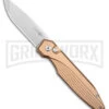 AKC X-treme Dandy Tan Aluminum Automatic Knife (Stonewash)