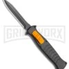 AKC X-treme EVO Black / Orange Slide OTF Automatic Knife - Black Plain Dagger