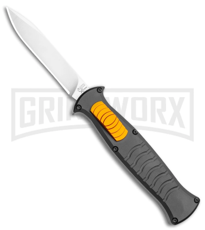 AKC X-treme EVO Black / Orange Slide OTF Automatic Knife - Satin Plain 3 AKC X-treme EVO Black / Orange Slide OTF Automatic Knife - Satin Plain