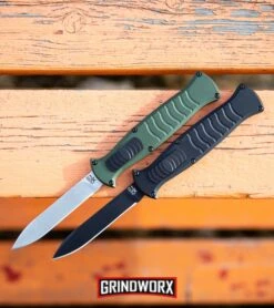 AKC X-treme EVO Black OTF Automatic Knife W/ Pocket Clip - Black Plain 11 AKC X-treme EVO Black OTF Automatic Knife W/ Pocket Clip - Black Plain -Grindworx AKC X treme EVO OTF Automatic Knife Green Satin BHQ 105417 kp orange web large