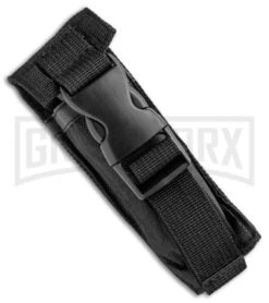 Atomic D/A Black G-10 OTF Automatic Knife - Drop Point Two Tone Plain -Grindworx Atomic DA Black G 10 OTF Auto DP TT Plain GX 33379 jr sheath large