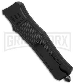 Atomic Defender Large Black OTF Automatic Tanto Knife - Two Tone Plain 8 Atomic Defender Large Black OTF Automatic Tanto Knife - Two Tone Plain -Grindworx Atomic Defender GX 38965 side large