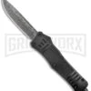 Atomic Defender Large Drop Point Black OTF Automatic Knife (3.875" Damascus)