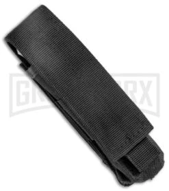 Atomic Defender Large Drop Point Black OTF Automatic Knife (3.875" Damascus) -Grindworx Atomic Defender Large DP Black OTF Auto Damascus GX 37424 jr sheath large