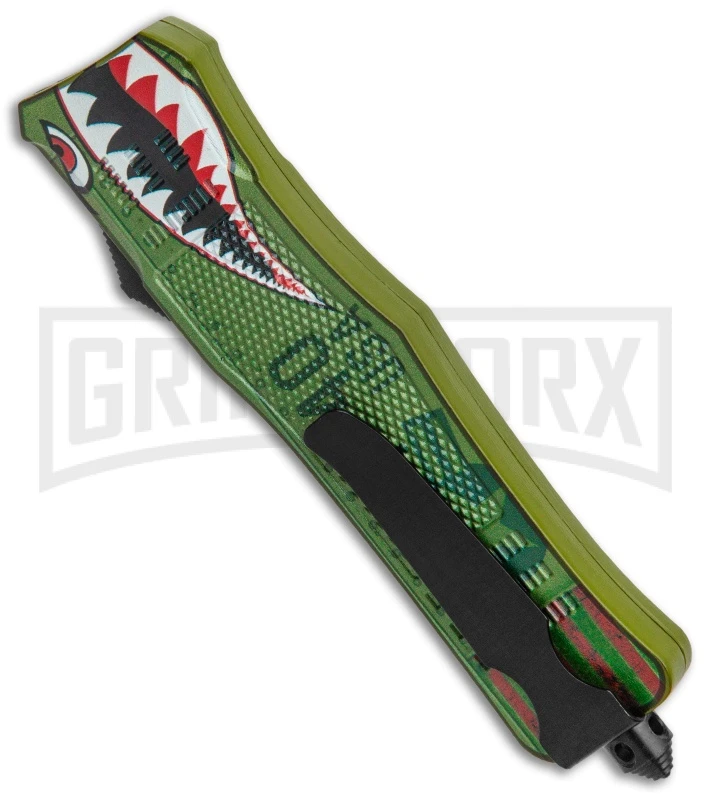 Atomic Defender Large OTF Automatic Knife Green Warhawk - Two Tone Dagger 5 Atomic Defender Large OTF Automatic Knife Green Warhawk - Two Tone Dagger - Image 3