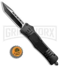 Atomic Defender Medium OTF Automatic Tanto Knife (3" Two-Tone) -Grindworx Atomic Defender Medium OTF Auto Black TT Tanto GX 37394 jr bottlecap large