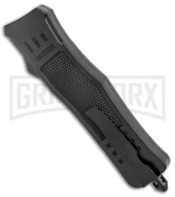 Atomic Defender Medium OTF Automatic Tanto Knife (3" Two-Tone) -Grindworx Atomic Defender Medium OTF Auto Black TT Tanto GX 37394 jr side large