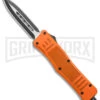 Atomic Defender Medium OTF Automatic Knife Orange - Two Tone Dagger -Grindworx Atomic Defender Medium OTF Auto Orange TT Dagger GX 38583 jr large