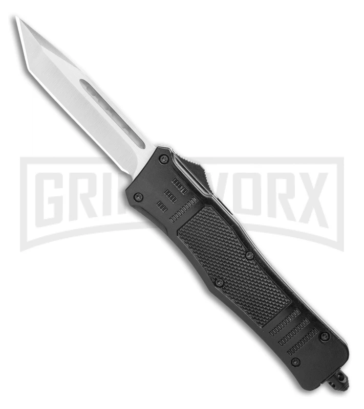 Atomic Defender Medium OTF Automatic Knife Black - Satin Tanto 3 Atomic Defender Medium OTF Automatic Knife Black - Satin Tanto
