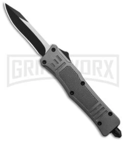 Atomic Defender Mini OTF Automatic Knife Gray - Two Tone Recurve