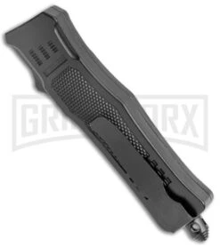 Atomic Defender Mini OTF Automatic Knife Black - Two Tone Drop Point 9 Atomic Defender Mini OTF Automatic Knife Black - Two Tone Drop Point -Grindworx Atomic Defender Mini OTF Black TT DP GX 38642 jr side large