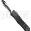 Atomic Defender Large OTF Automatic Knife Black - Two Tone Recurve Tanto