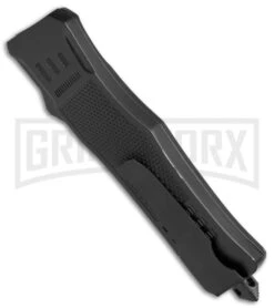 Atomic Defender Large OTF Automatic Knife Black - Two Tone Recurve Tanto -Grindworx Atomic Defender OTF Recurve Tanto Black TT 6PA21 55E BP 19785 jr side large