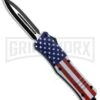 Atomic Defender Large OTF Automatic Knife Stars & Stripes Flag - Two Tone Dagger -Grindworx Atomic Defender US Flag OTF Auto Dagger TT Plain GX 33411 jr large