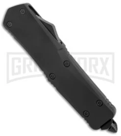 Atomic Lance Tanto Black OTF Automatic Knife - Two Tone Serr 8 Atomic Lance Tanto Black OTF Automatic Knife - Two Tone Serr -Grindworx Atomic Lance Tanto Black OTF Auto TT Serr GX 19199 jr spine large