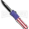 Atomic Defender Medium OTF Automatic Knife Stars & Stripes Flag - Two Tone