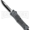 Atomic Defender Mini OTF Automatic Knife Gray - Two Tone Drop Point -Grindworx Atomic Mini Defender DP Gray OTF Auto TT GX 35896 jr large