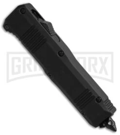 Atomic Shield Dagger Black OTF Automatic Knife - Plain -Grindworx Atomic Shield Dagger Black TT Plain BP 19060 jr spine large