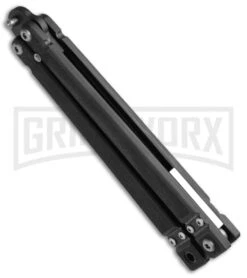 Bear OPS Bear-Song II Black Balisong Butterfly Knife (4.5" Black/Trainer Plain) -Grindworx Bear OPS Bear song II Butterfly Black G 10 B 200 SET 35 BHQ 50068 jr side large