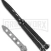 Bear OPS Bear-Song II Black Balisong Butterfly Knife (4.5" Black/Trainer Plain)