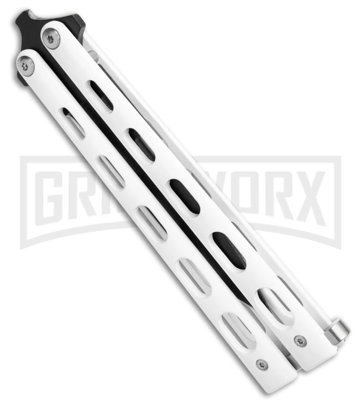 Bear & Son 115W White Butterfly Knife - Black Plain 4TH18 4 Bear & Son 115W White Butterfly Knife - Black Plain 4TH18 - Image 2