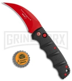 Boker Kalashnikov Black Widow Automatic Knife - Hawkbill Red Plain 9 Boker Kalashnikov Black Widow Automatic Knife - Hawkbill Red Plain -Grindworx Boker Black Widow Hawkbill Kalashnikov Auto Black Red 01KALS70NSOI BHQ 103274 jr bottlecap large