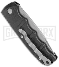 Boker Kalashnikov Black Automatic Knife - Drop Point Bead Blast Plain -Grindworx Boker Kalashnikov Auto Black D2 SW BHQ 144760 jr side large