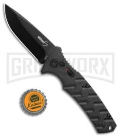 Boker Plus Strike Automatic Knife - Drop Point Black Plain 11 Boker Plus Strike Automatic Knife - Drop Point Black Plain -Grindworx Boker Plus Strike Bowie Auto Black 01BO433NSOI BHQ 97031 jr bottlecap large