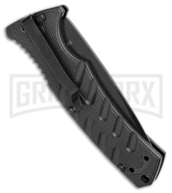 Boker Plus Strike Automatic Knife - Drop Point Black Plain 10 Boker Plus Strike Automatic Knife - Drop Point Black Plain -Grindworx Boker Plus Strike Bowie Auto Black 01BO433NSOI BHQ 97031 jr side large