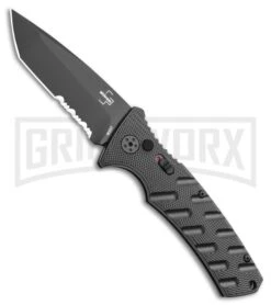 Boker Plus Strike Automatic Knife - Tanto Black Serrated
